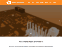 Tablet Screenshot of meansofinvention.com